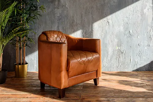 brauner Ledersessel