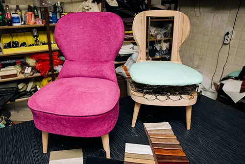 Detail aus der Polsterei